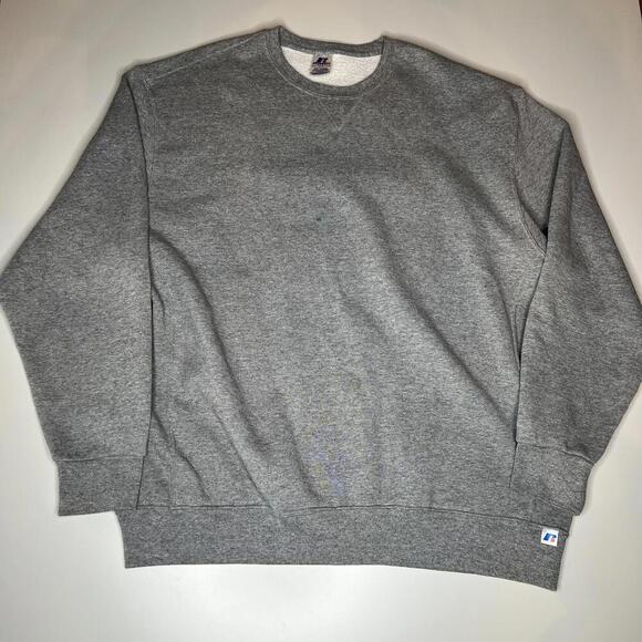Vintage Russell Athletic Gray Crewneck Sweatshirt XXL – Classic Fit, Cotton - Picture 1 of 8
